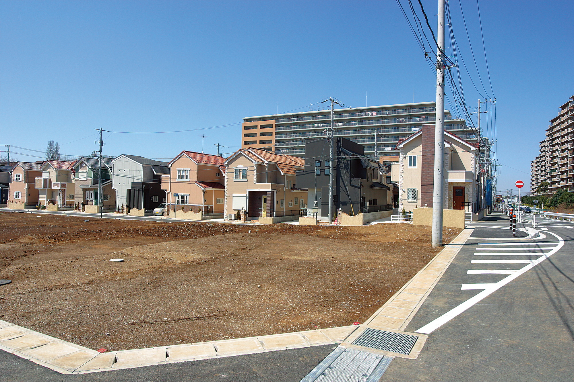 写真：区画整理された土地